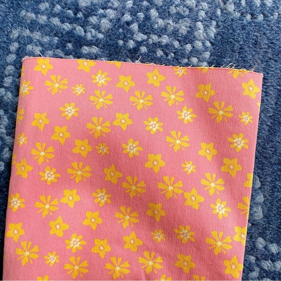 🌸 ZARA PINK YELLOW FLORAL HIGH WAIST CROPPED FLARE LEG JEANS! - Picture 7 of 15